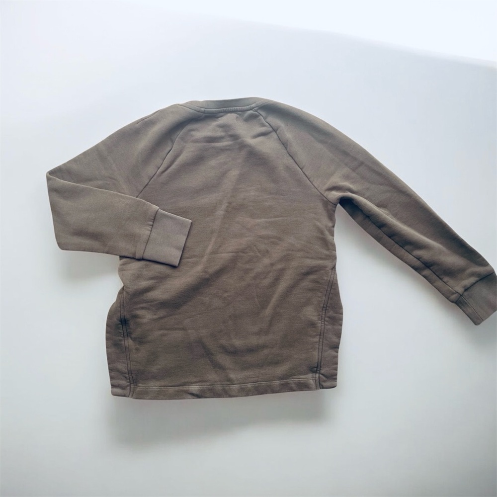 Lou & Grey Brown French Terry Split Hem Crewneck Sweatshirt Pullover XS - Picture 4 of 4